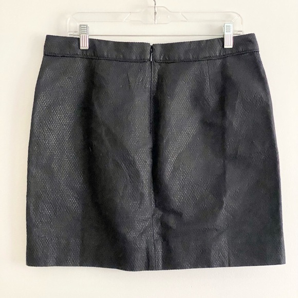 J. Crew Factory Midnight Blue Metallic Jacquard Nori Mini Skirt, Size 10 - Picture 3 of 8